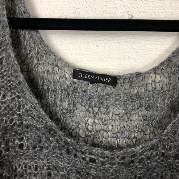 Eileen Fisher Womens Alpaca Wool Blend Open Knit Lagenlook Tank Vest XL Artsy - Picture 6 of 11